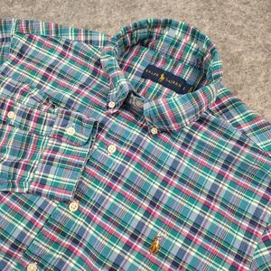 Ralph Lauren Men's L Classic Fit Oxford Plaid Long Sleeve Button Down Shirt